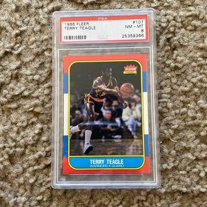 1986 fleer Terry Teagle psa 8 graded card
